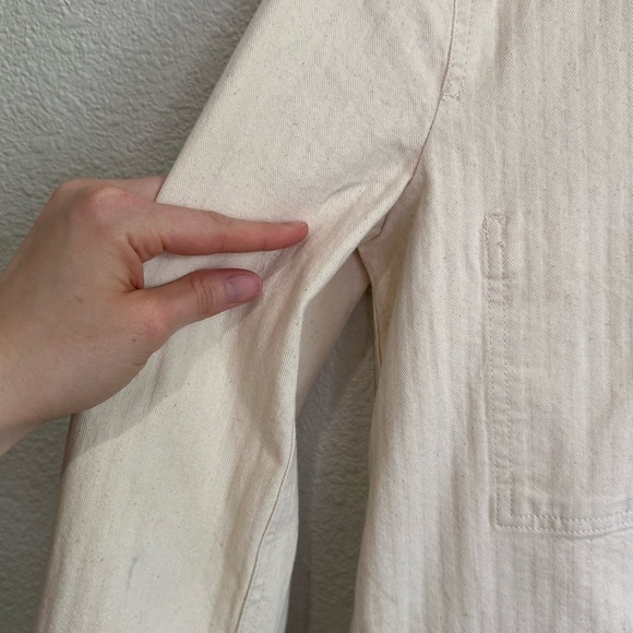 Madewell Womens XS Becker Oversized Chore Coat Longlined In Cream Boho Gorpcore - Picture 7 of 10